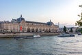 Orsay museum Musee dÃ¢â¬â¢Orsay and Seine river, Paris, France Royalty Free Stock Photo